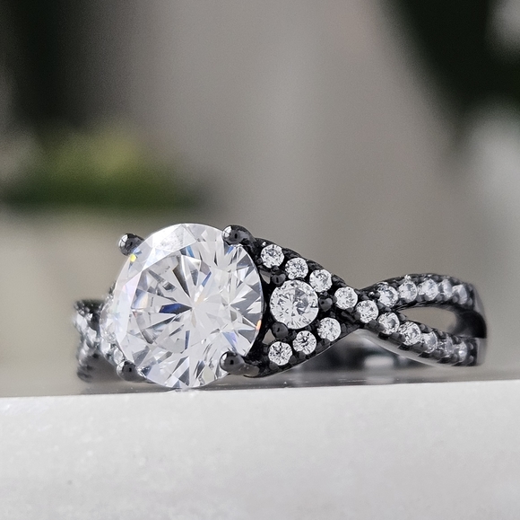 Charmed Aroma Black Gold ring set, size 7, 925 Sterling Silver - Picture 7 of 7